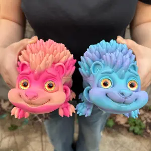 3D Printed Hedgehog Figurine, Collectible Figurine, Home Decor Ornaments with Realistic Eyes, Adjustable Joints, Articulating Figurines, Articulated Animal Figurines, Christmas Gift, Party Decoration, Birthday Present