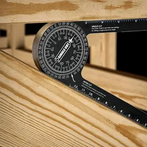360° Miter Saw Protractor, Hgh Precision Angle Finder, 1 Count Professional Hand Measuring Tool, Suitable for Carpenters Plumbers and Building Trades