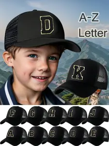 1pc Kids' Breathable Baseball Cap, 3-8 Years Old, Fashion Casual Sun Protection Hat, Suitable for Park Play Travel Outdoor Wear, Embroidered Cap