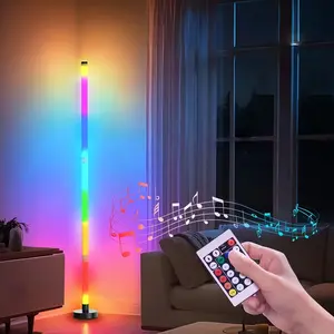 LED RGB Floor Lamp, Detachable Creative Light, Million Color Gradient, Music Rhythm Lighting, Remote Control, Adjustable Lights, Bedroom Gaming Atmosphere, Music Sync Lights