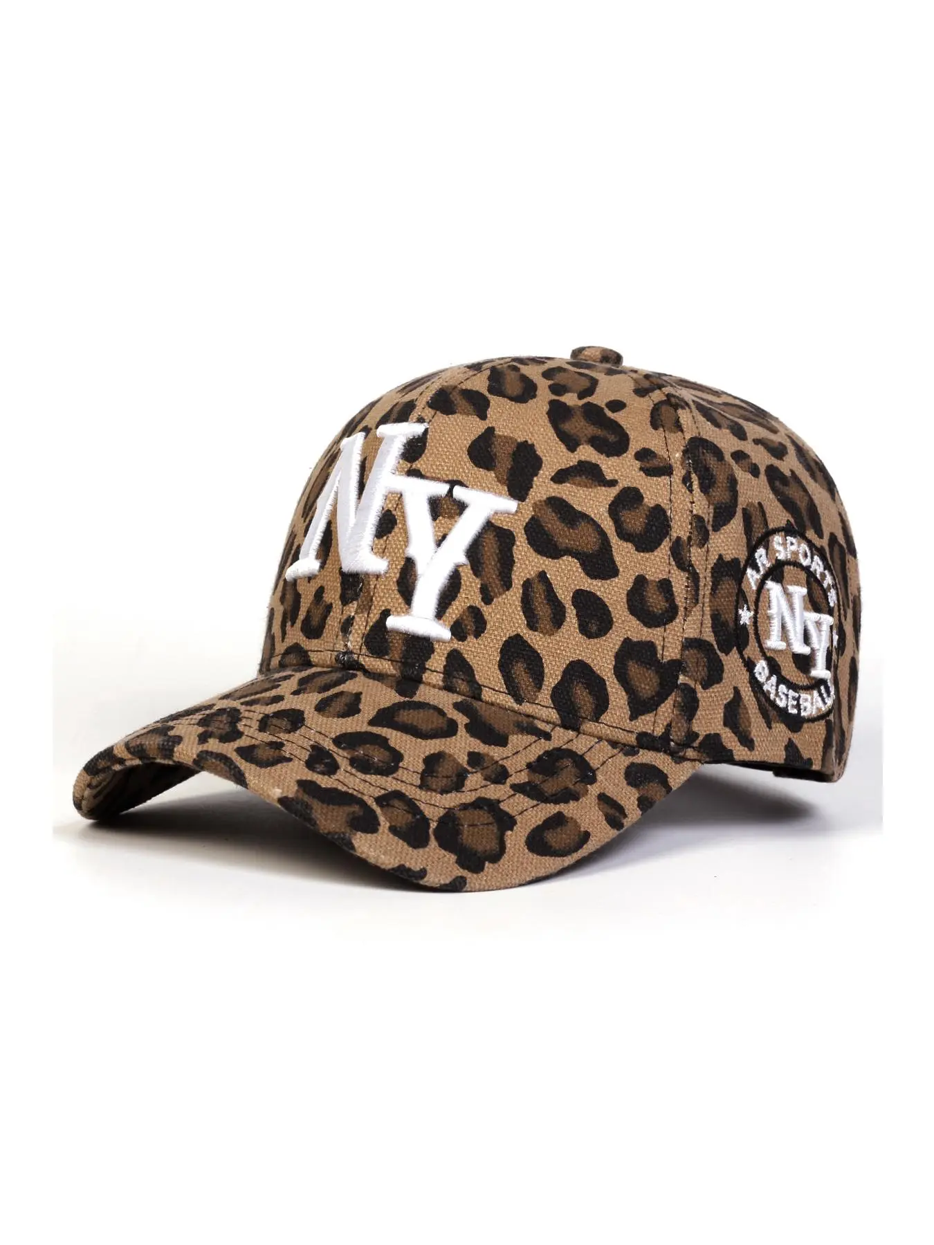 Fashion Leopard Print Baseball Cap, Snapback, Casual Outdoor Sports Style for Men & Women, Adjustable Sun Protection for Daily Wear