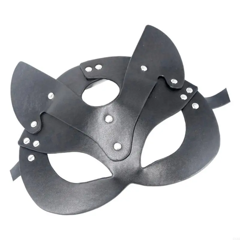 S Size Breathable Comfortable PU Leather Cosplay Rabbit Mask - Lightweight Party Accessory for Halloween, Themed Events, Student-Friendly Photo Prop, Easy Care 6XDA, Accessories