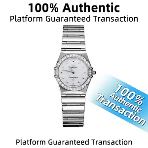 Omega Constellation 1465.71.00  Original diamonds  22.5MM White mother-of-pearl dial Stainless steel  Quartz movement WHT027109