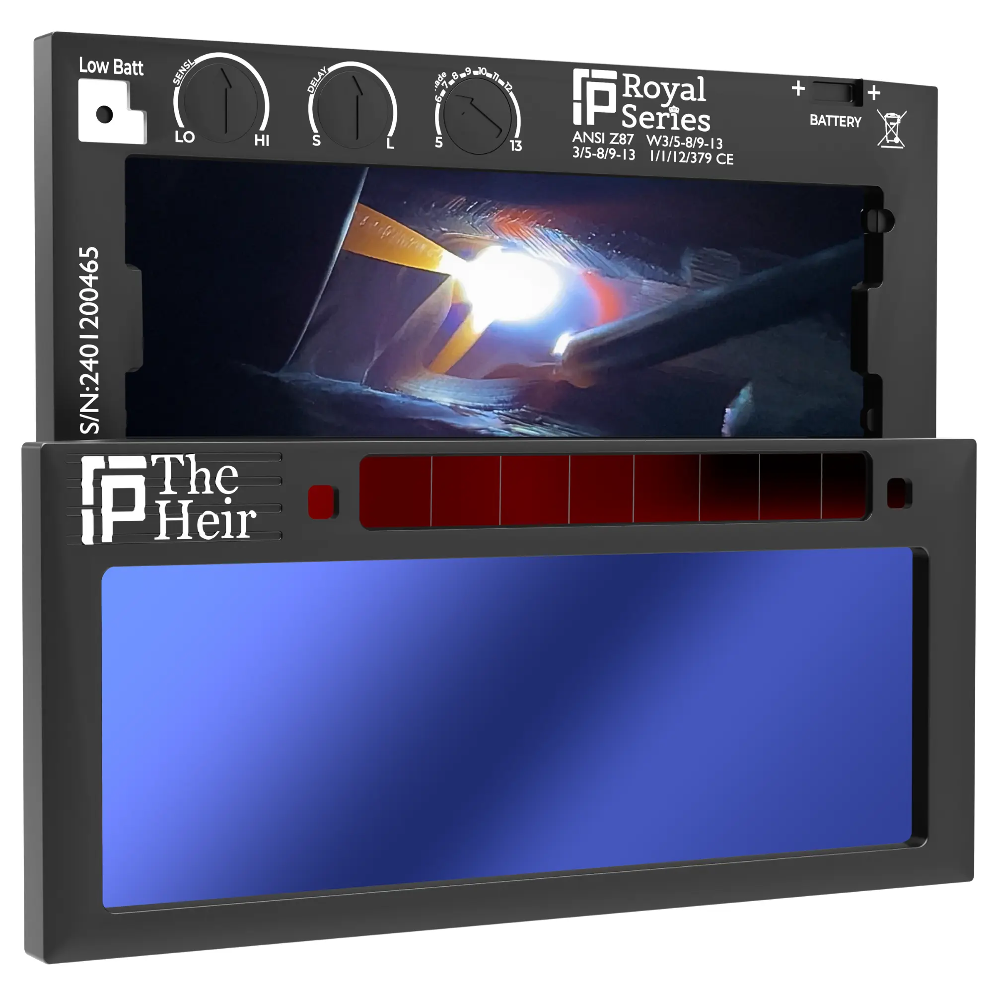 The Heir Adjustable 1.0 - NOT FOR TIG - HD Adjustable Auto Darkening Welding Lens