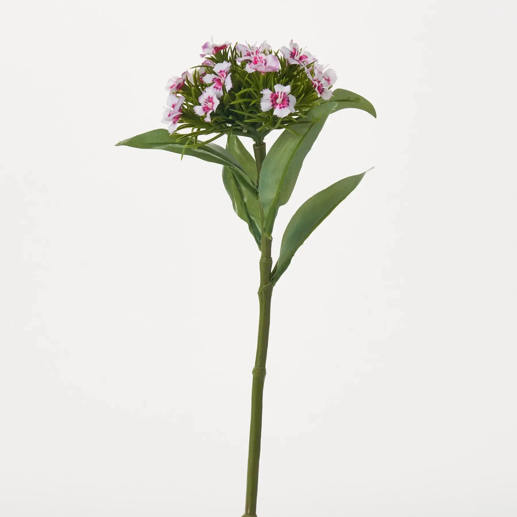 White & Lavender Real Touch Mini Dianthus Wildflowers Faux Flower Spray, 12" Tall, 2.5" Diameter, 4" Wide, Wired Stems for Floral Decor, Tabletop Display