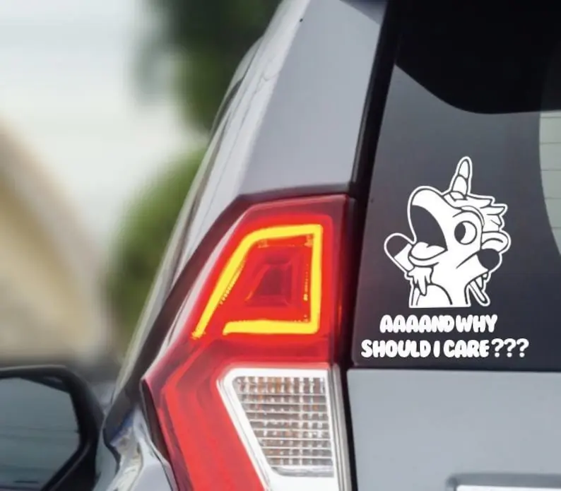 UNICORN HORSE | Decal | Unicorse | And Why Should I Care? | Gifts for dad | Bluey inspired Car decal | Gifts under 10 | hand designed