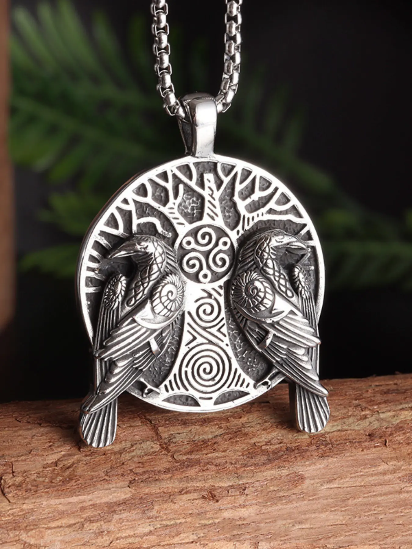 Nordic Mythology Ganesha Odin Raven Alloy Pendant, Unique Viking Jewelry, High-Quality Metal Charm, Perfect Gift for Enthusiasts