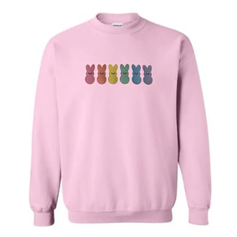 Easter embroidered sweatshirt/ Easter sweatshirt / Bunny Easter sweatshirt / Happy Easter embroidered sweatshirt