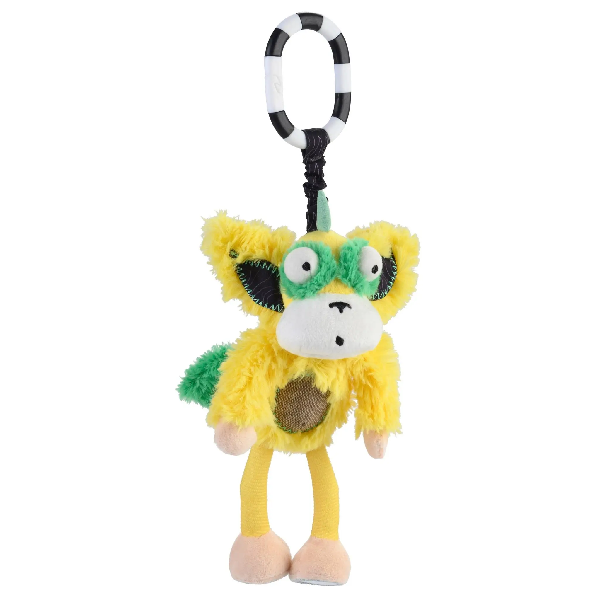 Inklings Marley the Horn Headed Monkey Chime & See Hanging Activity Toy for Infants Colorful Sensory Fun with Soft Textures Sweet Jingle Sound