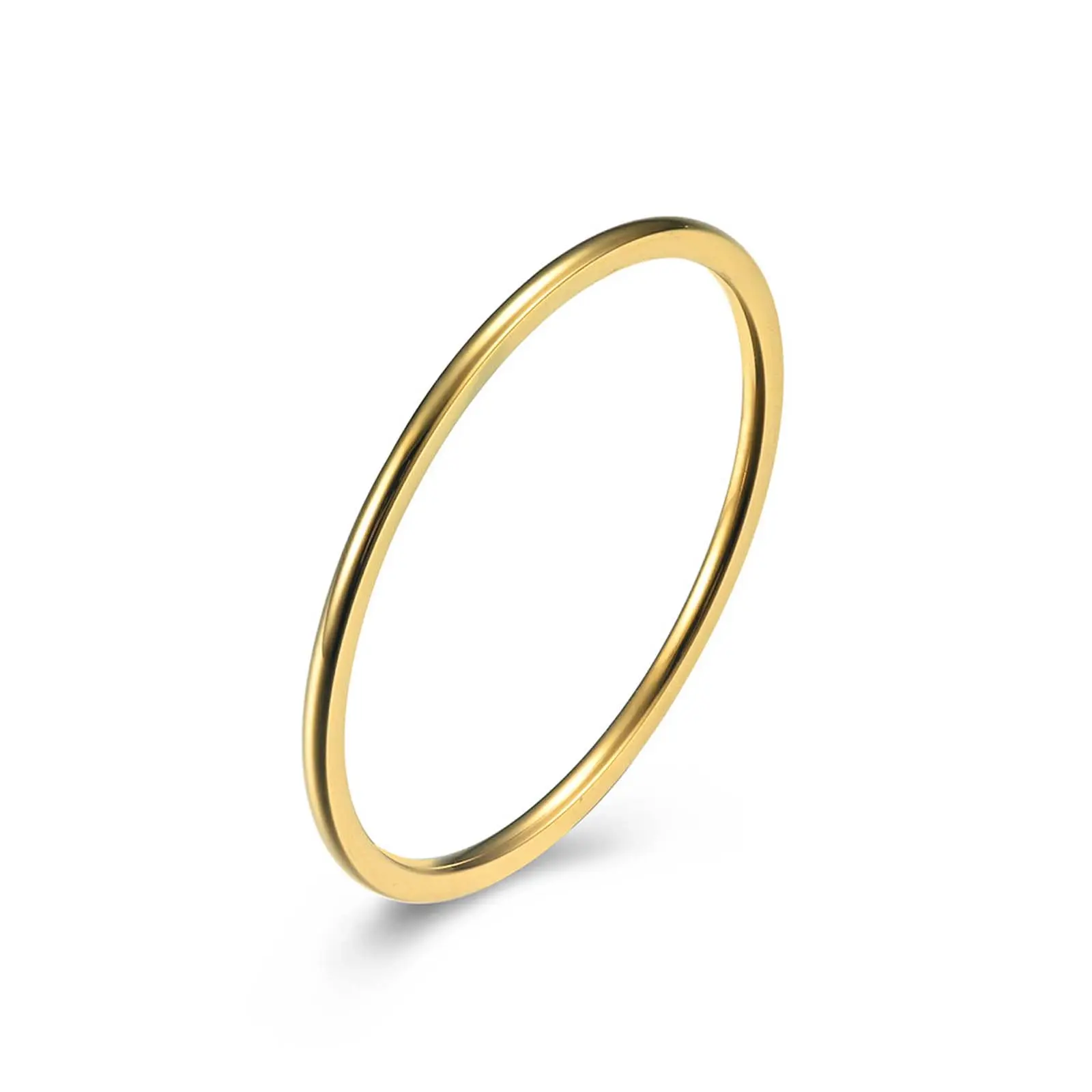 1mm three-color titanium steel men's and women's tail rings for daily wear, elegant and simple female hand jewelry rings, couple gifts, suitable for parties