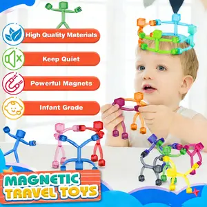 15 Piece Magnetic Figure Stress Relief Fidget Toy Set, Magnetic Bits, Travel Sensory Toys for Kids, Adhd Autism Children, Stem Learning Gift
