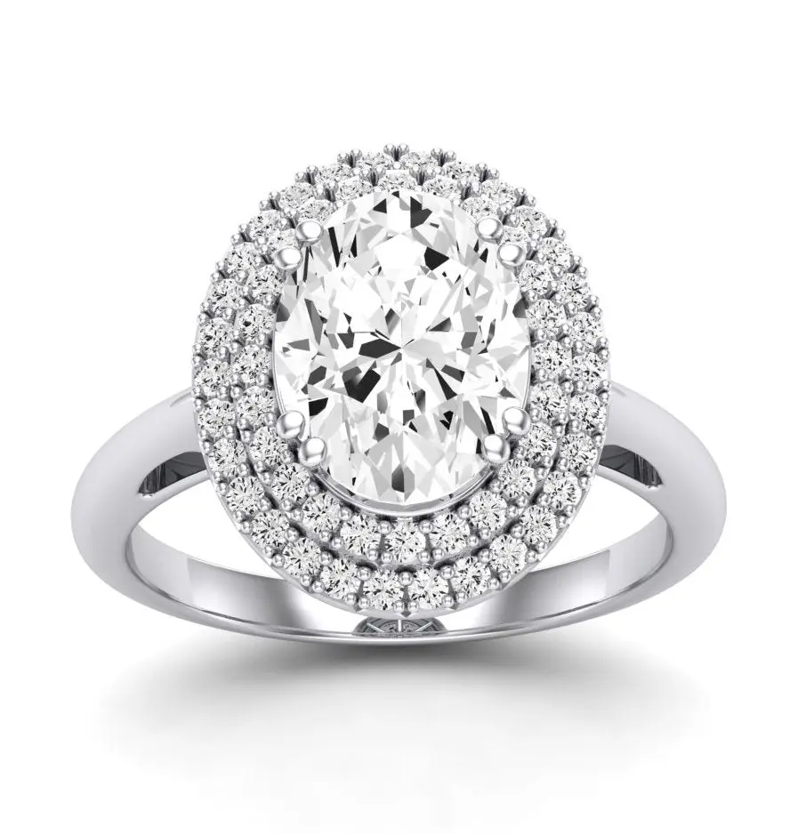 Tulip - Oval Moissanite Engagement Ring