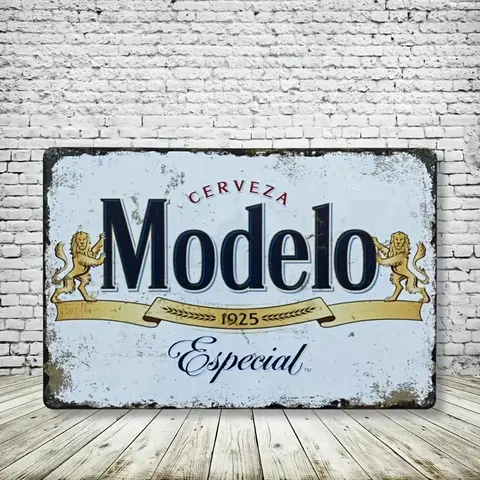 Vintage-Style Steel Beer Sign - 8x12 in Rectangle Decorative Wall Plaque, Heritage-Inspired Unique Speciality Item for Man Cave Decor Items, Collectible Enthusiasts & Men's Room