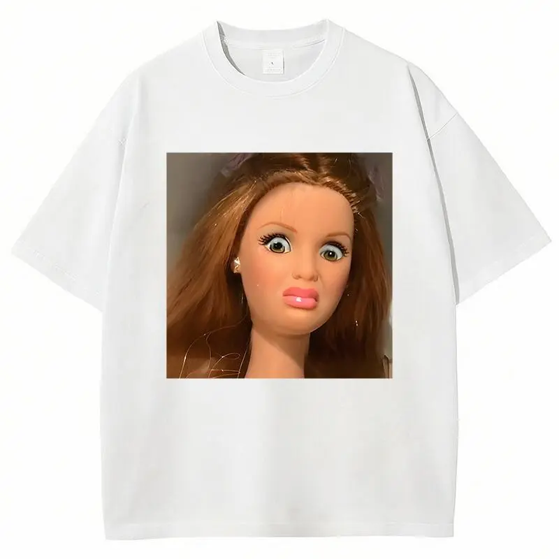 Disgusted face pattern Smile pattern loose-fit women's T-shirt Supports print-on-demand (POD) unisex T-shirt Cotton clothing (280g)