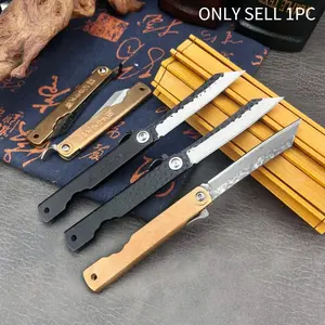Japanese Folding Knife 5cr13mov Steel Blade, Outdoor Multifunctional Camping Knife, 420 Steel Handle, Daily Hiking Climbing Pocket Tool