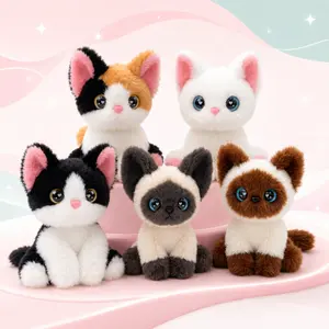 Adorable Plush Kitty Stuffed Toy - Soft, Cuddly Gift for Kids, Ideal for Collectors  vibrant girl