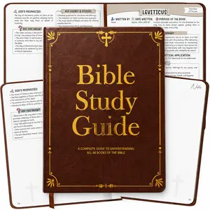 Bible Study Guide, Friendly Study of All 66 Books with Life Application & Reflection Notes, Premium Lay-Flat Hardcover
