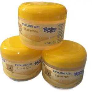 Ricitos de Oro Manzanilla Hair Gel 4.0 oz - Chamomile Enriched Formula, Alcohol-Free, Non-Drying, Lightening Effect, Gentle Hair Styling Gel - Haircare