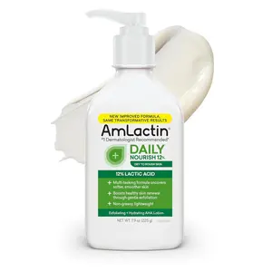 Daily Moisturizing Lotion for Dry Skin, 7.9 oz Pump Bottle, 2-in-1 Exfoliator - Body Lotion