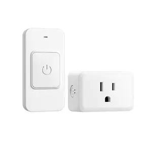Indoor Remote Control Outlet, One-Touch Control Big Single-Button,  Remote Light , 15A/1875W, 100FT Range RF Signal,  Wall  for Vacs, Lamp, Christmas Light