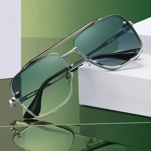 Gradient Metal Frame Sunglasses