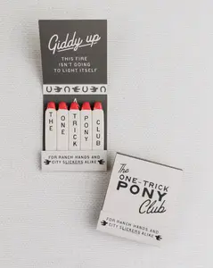 THE ONE TRICK PONY MATCHBOOK