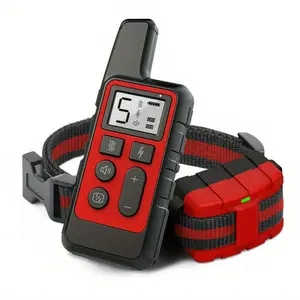 2600 FT Remote Dog Training Collar with Shock Function And Bark Control - Curb Barking And Enhance Conduct - Red, Orange, And Black