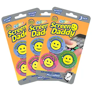 Scrub Daddy Screen Daddy 3 Count Bundle (3 packages of 3 Device Screen Cleaners) - 9 Screen Daddys in Total