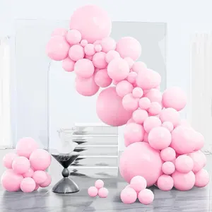 PartyWoo Light Pink Balloons 85 pcs Different Sizes of 18 12 10 5 Inch Pastel Baby Pale Pink Balloon Arch Kit Garland for Baby Shower Birthday Party Decorations Pink-Q05