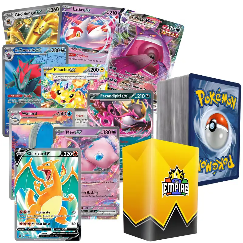 Ultra Rare Battle Bundle | 100+ Pokemon Cards | 1x Ultra or Double Rare Guaranteed | Holos & Rares Included! | Perfect Giftable for Kids & Collectors!