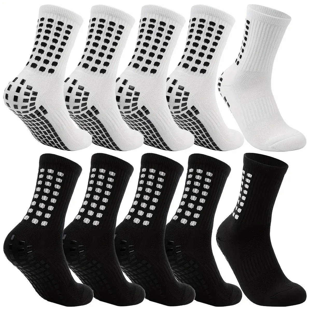 5/10/20 Pairs Football Socks for Girls Boys Sports Socks Towel Bottom Grip Socks Soccer Basketball Skateboard Rugby Exercise Athletic Socks Gripsocks Tubesocks