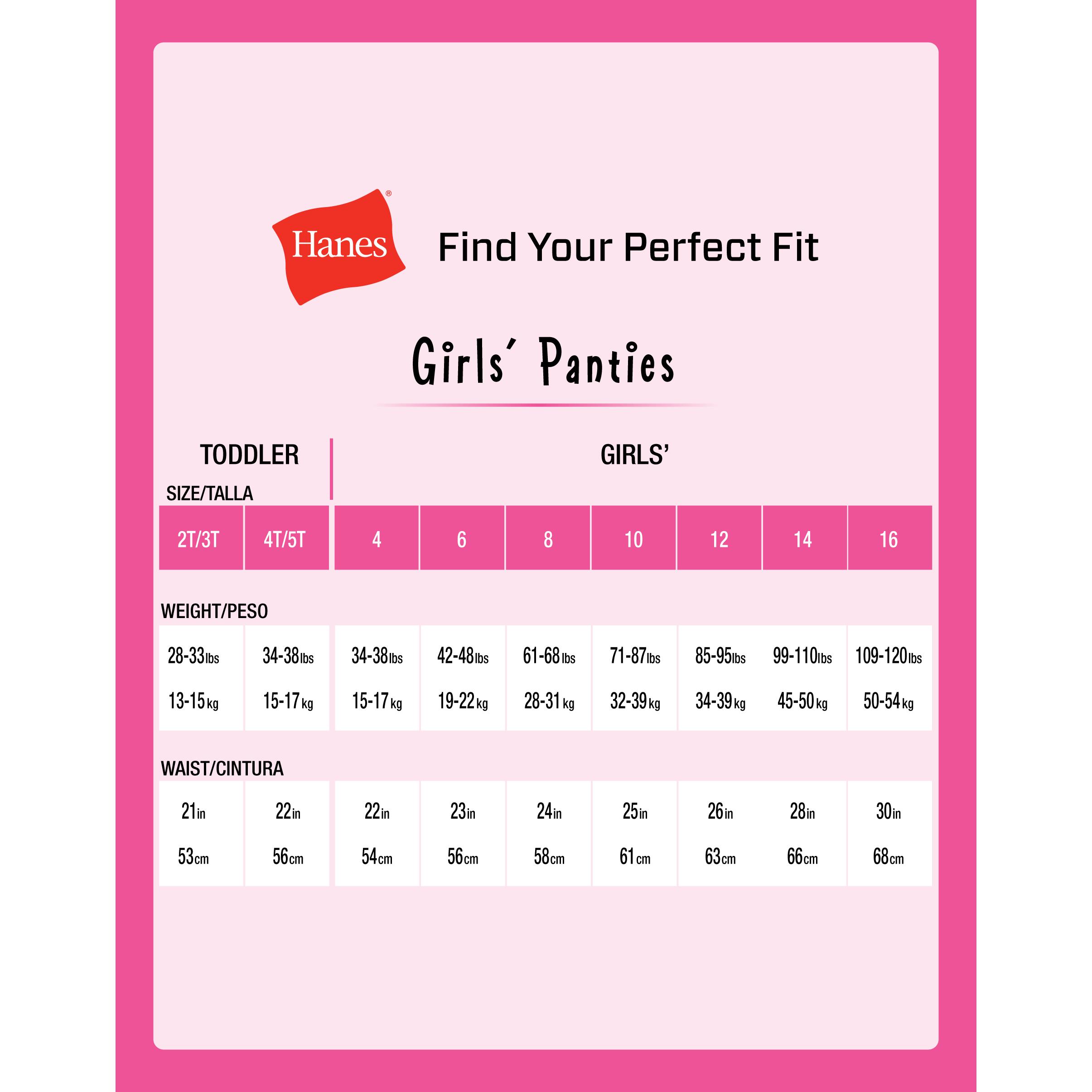 Hanes Pure Comfort Girls' Microfiber Hipster Underwear, 8-Pack