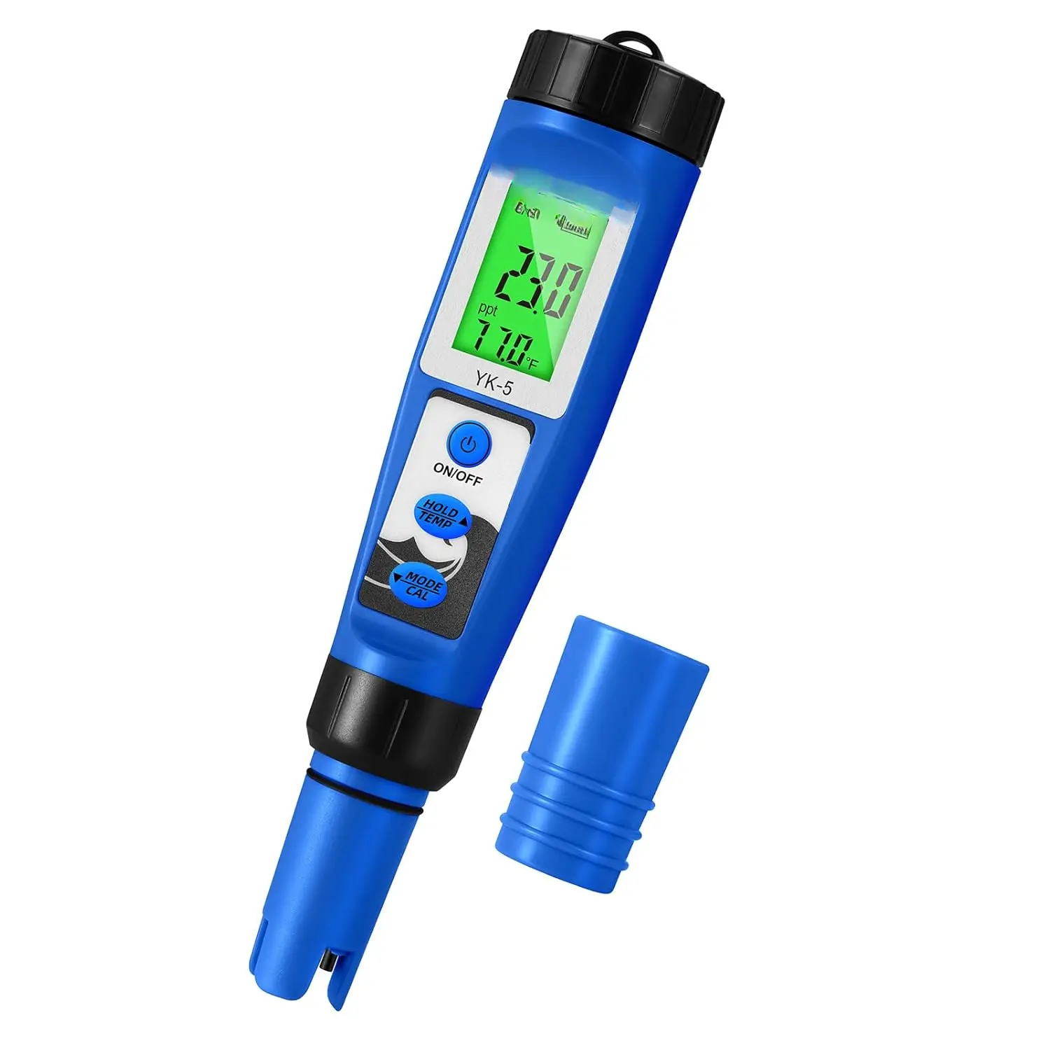 pH Salt Meter 5 in 1 pH TDS EC Salinity Tester for Pool  Aquarium Hydroponic Saltwater Digital pH and PPM Tester for Household Drinking Water Hot Tub Home Brewing Fish Tank...
