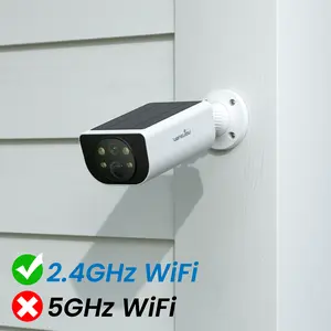 [Wansview] Solar Powered Wireless Home/Outdoor Security Camera for home, 2.4G WiFi, 2K Resolution 3MP, No Recharge Required, Waterproof, Battery Powered Camera,Spotlight Alarm PIR Motion Detection, Color Night Vision, Works with Alexa/Google