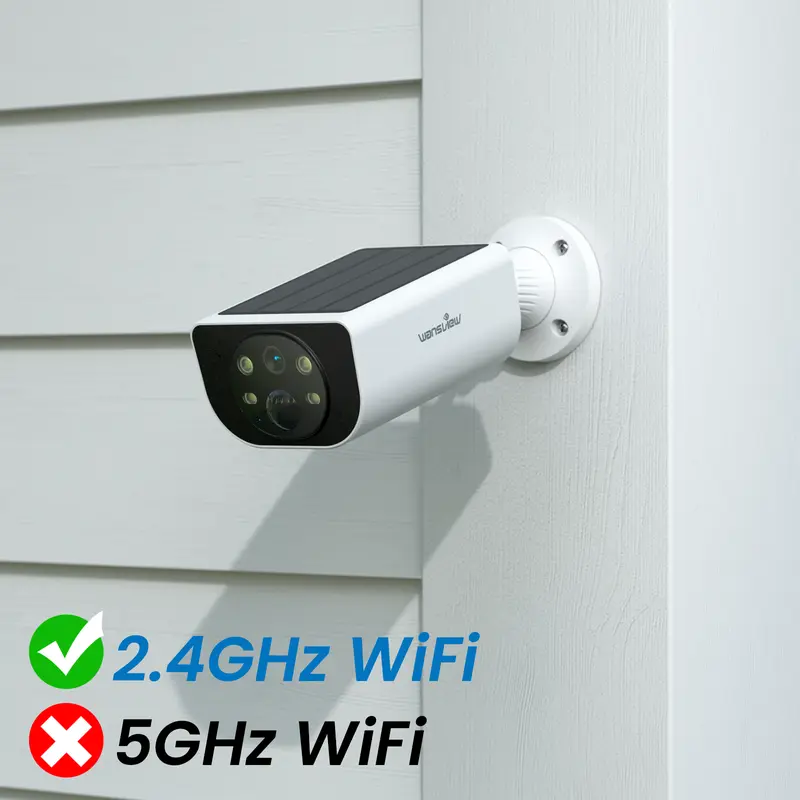 [Wansview] Solar Powered Wireless Home/Outdoor Security Camera for home, 2.4G WiFi, 2K Resolution 3MP, No Recharge Required, Waterproof, Battery Powered Camera,Spotlight Alarm PIR Motion Detection, Color Night Vision, Works with Alexa/Google