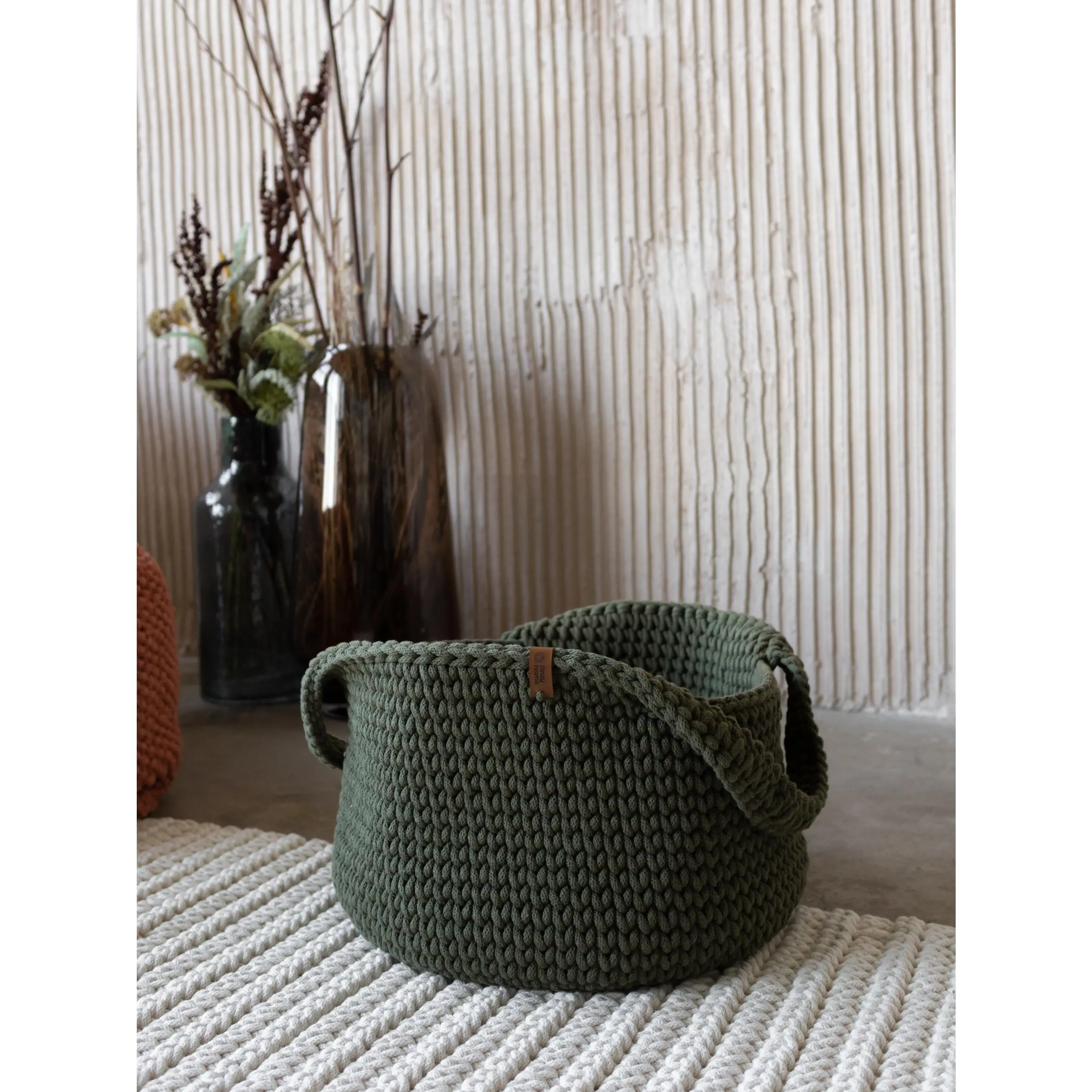 Basket Round with Handles Recycled