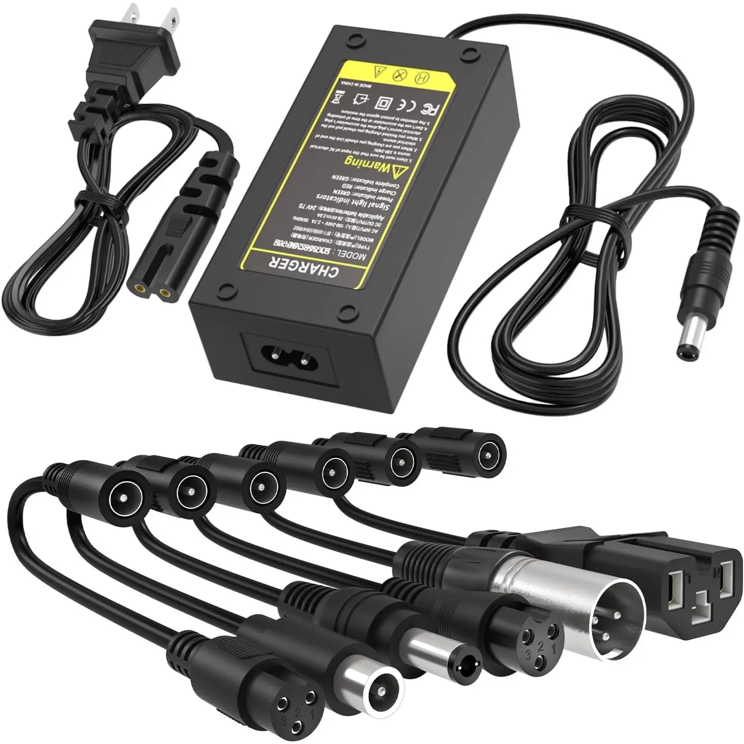 42V 2A Charger with 7 Plugs Universal for 36V Li-ion Battery, Fast Charger Replacement for Razor/Jetson/Voyage/gotrax/ninebot and Most 36V 10S Lithium Battery Device fishing  combo