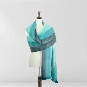 Aquamarine  - Alpaca Wool Shawl