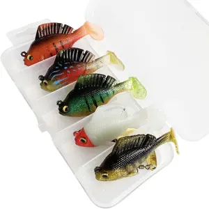Bionic Paddle Tail Swimbait, 5 Counts/set Artificial Bass Bait For Variety Fish, Soft Bait For Freshwater & Saltwater, Fishing Lure, Saltwater Fishing Lures