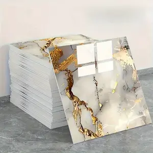 Marble Self-Adhesive Vinyl Backsplash Tiles, Tile Stickers, Waterproof PVC Wall Panels, Easy Peel and Stick, Reusable Modern Decor for Bathroom, Kitchen, Living Room