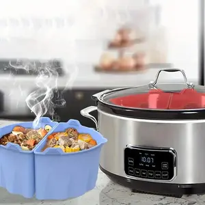2pcs Multicolor Reusable Slow Cooker Liners, Easy to Wash Silicone Dividers, Oven & Air Fryer Cooking Accessories for Kitchen Clearance