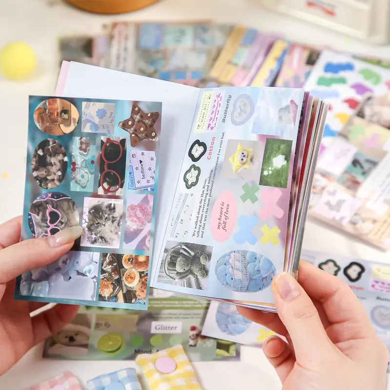 30 Sheets/book Stickers, Copper Paper Material, Vintage Memo Series, Retro Theme Decorative Stickers for Journals, Water Bottles, Multi-Scene Use, DIY Sticker Paper, DIY Art Stickers, Diy Crafts Stickers