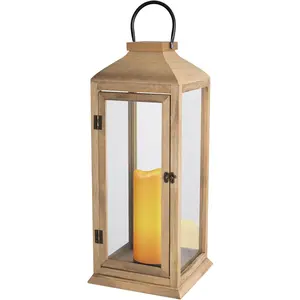 Extra Large Decorative Lanterns - 27.5in IP65 Waterproof Lantern with Flameless Candles, Decorative Lantern for Home Decor, Indoor Outdoor, Front Porch, Garden, Farmhouse Weddings Style