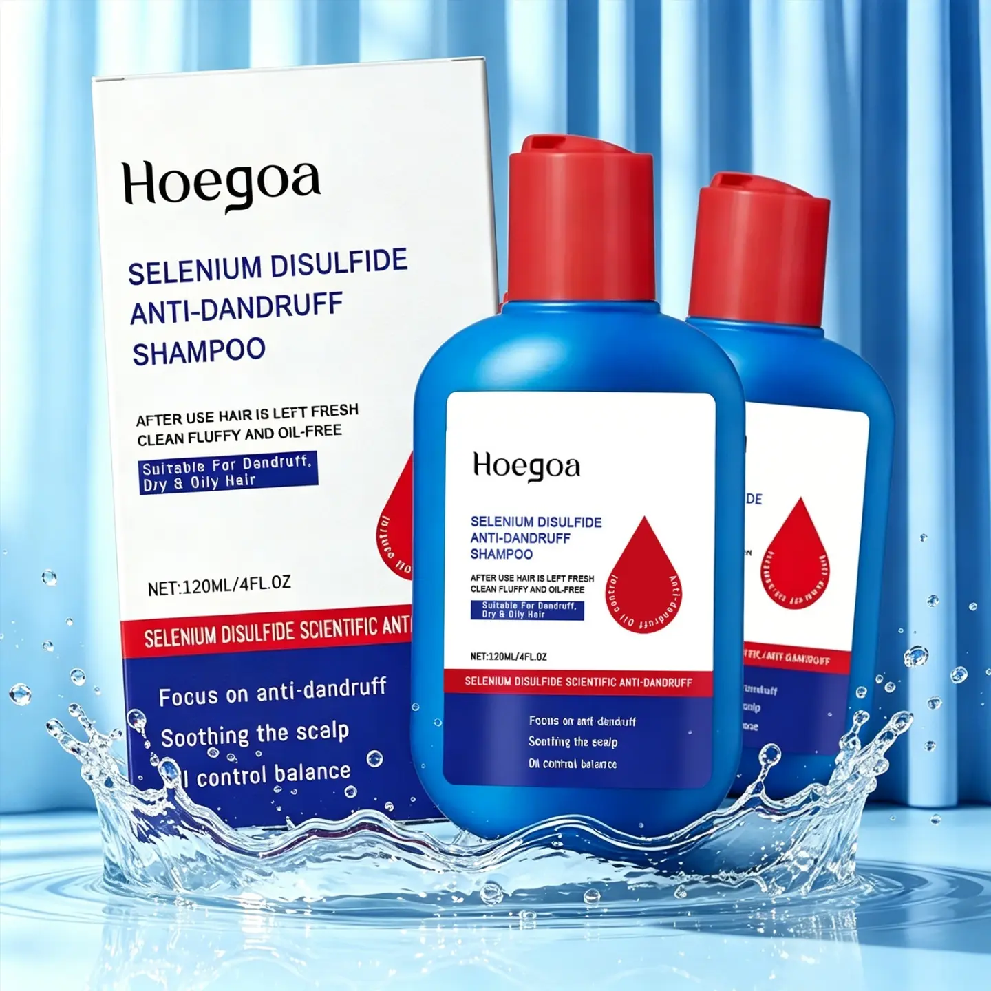【Buy 1 Get 1 Free Product】 Haircare Cleanser Set - 2 Shampoo & 2 Conditioner Pack, Anti-Dandruff, Itch-Relief, Oil Control, Refreshing Gentle Daily Cleansing, 120ml×2 (8.11fl oz)
