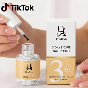 IYARAL 3 Days Nail Care Polish, Keratin Amino Acid Nail Oil, Moisturizing Clear Nail Care Gloss, Quick Dry Nail Conditioner for Weak Dry Nails, Natural Look Nail Care Solution, 16ML, Easy to Use