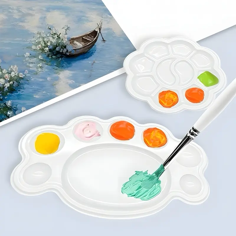 Pure Palette, 30/50pcs Disposable Watercolor Mixing Trays, Unique Design, Easy Wash, Perfect for Painting & Art Supplies