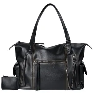 Vegan Leather Hobo Handbags with Adjustable Strap, City Tote Bag 27L Fall Purse for Women with Wallets and Laptop Compartment