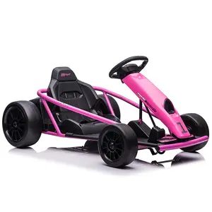 GARVEE 24V Go Kart for Ages 8-12, Featuring Dual 300W Motors, 9Ah Battery, 8.1 MPH Speed, Drifting Capability, Music, Horn, and Max Load of 175lbs - Outdoor Ride-On Toy in Rose