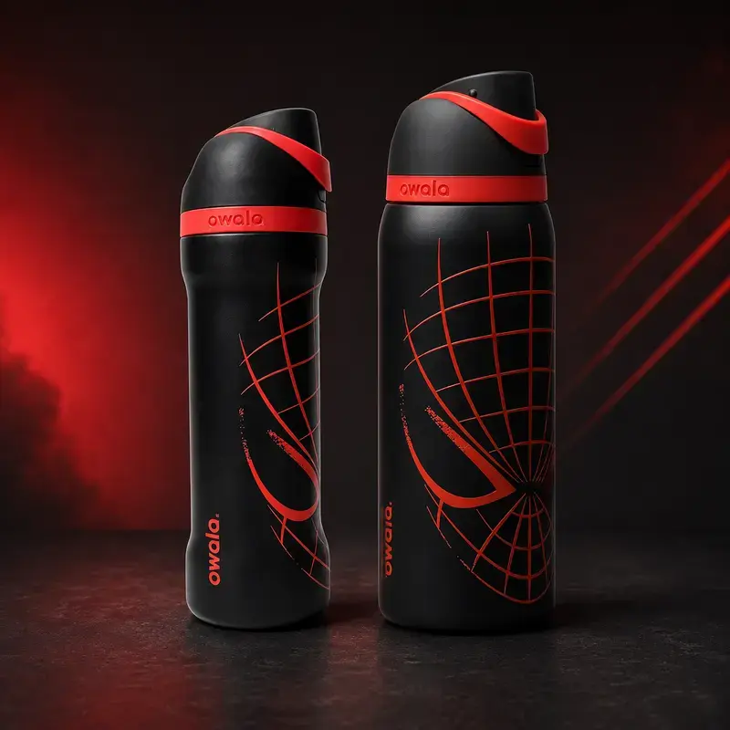 Owala Spider 24oz & 32oz Insulated Stainless Steel Water Bottle, Leakproof Flip Lid Sports Tumbler, Reusable Portable Drink Bottle for School, Gym, Travel & Daily Hydration sohochic