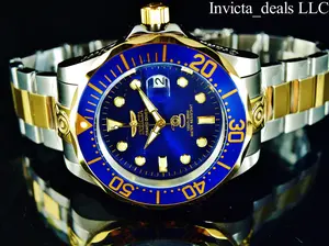 Invicta Men's 47mm GRAND DIVER AUTOMATIC Blue Dial Stainless Steel 300m Watch